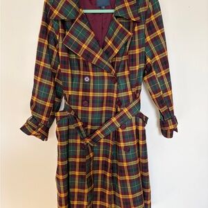 Modcloth Multicolor Plaid Long Sleeve Dress